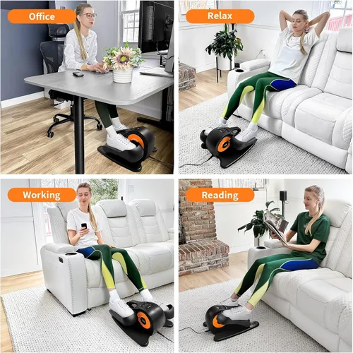 Vista 7 de Under Desk Elliptical Machine, Leg Exerciser for Seniors Adults, Adjustable Speeds Elliptical Trainer with Remote, Quiet & Portable Mini Seated