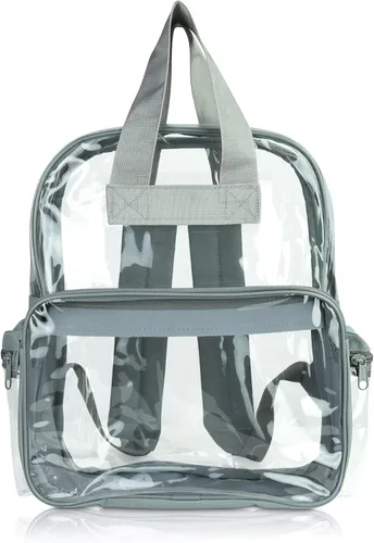 Vista 16 de DALIX Bolsas de mochila transparentes de plástico liso dorado