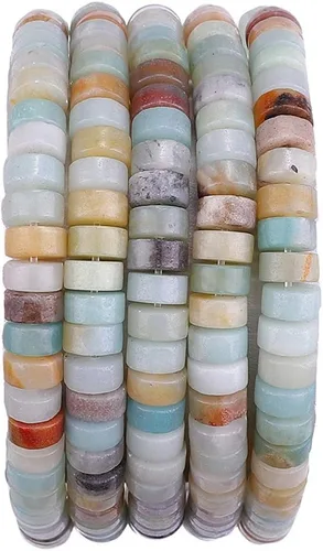 Vista 60 de BEADIA Cuentas Espaciadoras de Jade Natural Africano Planas Redondas Sueltas para Hacer Joyas con Abalorios 3mmx2mm 38cm