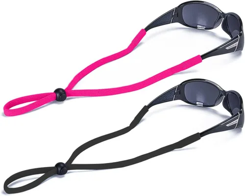 Vista 15 de 2-Pack Universal Eyeglasses Strap Adjustable Lanyard Eyewear Retainer, 24" Negro