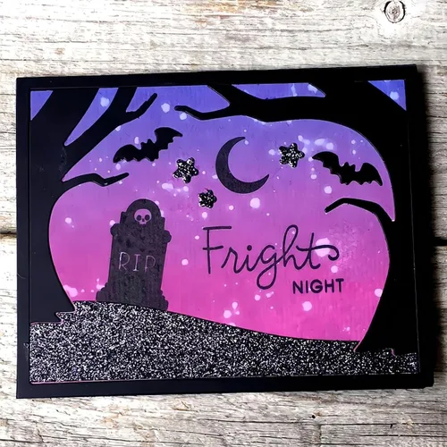 Vista 3 de Tumbas y fantasmas de Halloween troquelados para hacer tarjetas, troqueles de corte de metal, troqueles de papel para álbumes de recortes