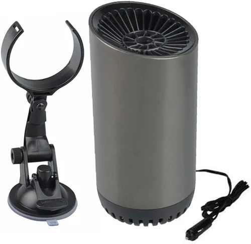 Vista 2 de Descongelador de parabrisas portátil de 12 V 150 W giratorio 180° para automóvil, SUV, camión, caravana, remolque, se conecta al encendedor