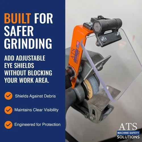 Vista 3 de ATS UGS-1 - Kit de protector de ojos para amoladora de banco Protectores de seguridad compatibles con OSHA para amoladoras de calvor de 6 y 7