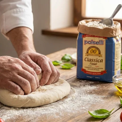 Vista 3 de POLSELLI Classica, Harina doble cero tipo 00, totalmente natural para pizza, pan, pasta y hornear, 2.2 lbs (2.2 libras) Fine-Milled Italian "00