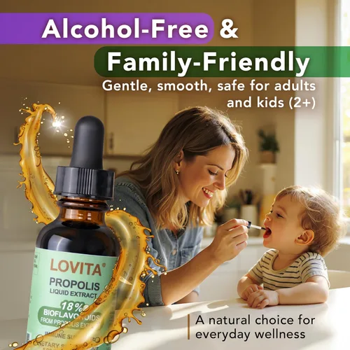 Vista 4 de LOVITA Ultimate Herbal Bundle - 5 propóleos y 4 gotas de equinácea, 18% bioflavonoides, kit de defensa sin alcohol sin OMG (juego de 9 piezas)