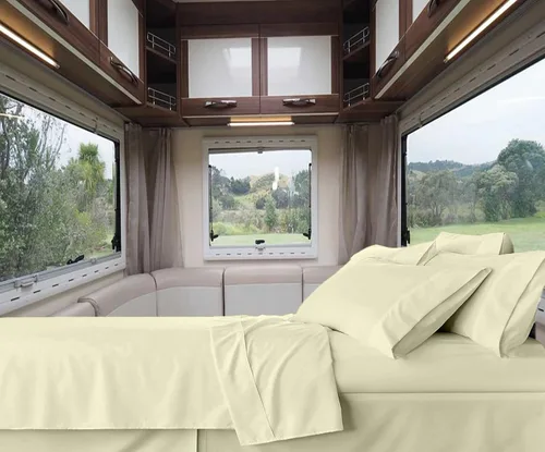 Vista 30 de RV-Sheets - Juego de sábanas estrechas de 29.9 x 78.3 in, 600 hilos, 100% egipcias, autocaravanas, caravanas, caravanas, barcos, suaves, de lujo