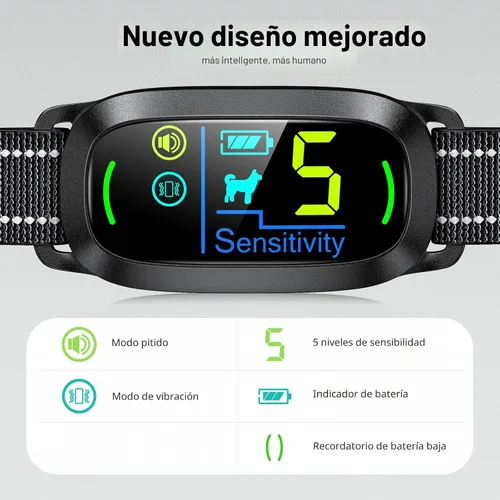 Vista 2 de FAFAFROG Collar Antiladridos para Perros de Tamaño Grande, Mediano y Pequeño, Collar Antiladridos Inteligente Recargable, Collar de Adiestramiento