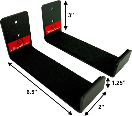 Vista 7 de StoreYourBoard Naked Wake, estante de pared para wakeboard, estante de almacenamiento de aluminio