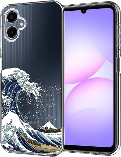 Vista 20 de Unov Funda diseñada para Galaxy A06 4G, funda transparente con [patrón antideslizante en relieve], protección delgada a prueba de golpes