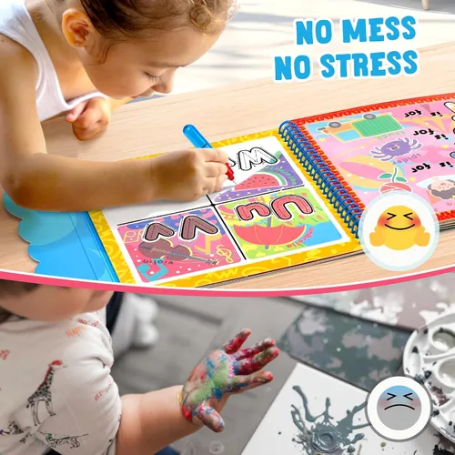 Vista 3 de JoyCat - Libro para colorear al agua del alfabeto para niños pequeños de 3