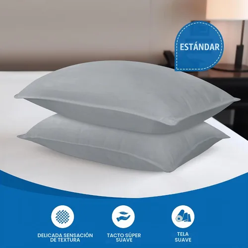 Vista 2 de Utopia Bedding Almohadas para cama para dormir, de hotel, refrescantes, para dormir de lado, espalda o boca abajo, tamaño estándar, gris, juego de 2