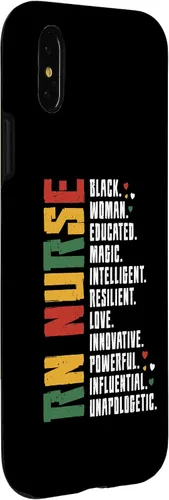 Vista 6 de iPhone 15 RN Enfermera Black History Enfermera Afro African Registered Enfermera Caso