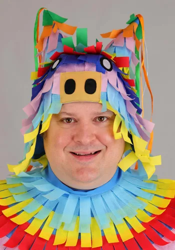 Vista 3 de Disfraz de Piñata Talla Plus para Adultos Multicolor