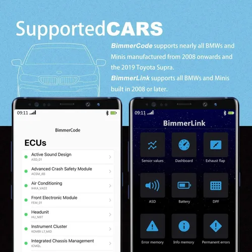 Vista 4 de Vgate OBD2 Bluetooth Escáner vLinker BM Bimmercode Herramienta de Diagnóstico para BMW/Mini, Funciona con Android y Windows solamente