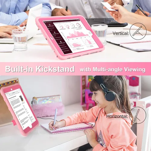 Vista 2 de TIMISM Funda para iPad mini, iPad mini 2, iPad mini 3 con soporte, 3 en 1, resistente a prueba de golpes, híbrida de tres capas, funda protectora
