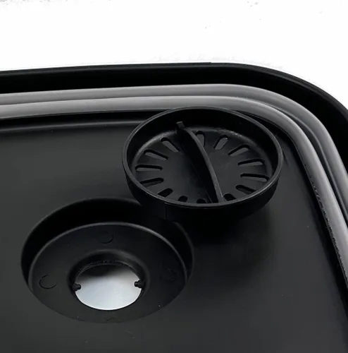 Vista 5 de SAMMART Sartén plegable de 10 L (2.64 galones) con tapón de drenaje, lavabo plegable, tina portátil para lavar platos, bandeja de almacenamiento