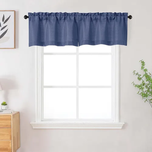 Vista 133 de Cortinas de lino para dormitorio y sala de estar de 96 pulgadas de largo, juego de 2 paneles, con bolsillo para cortinero, filtrado de luz, textura
