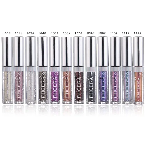 Vista 6 de Sombra de ojos con purpurina, maquillaje para ojos líquido, brillante, colores claros, lápiz en barra brillante, de larga duración, impermeable, A102