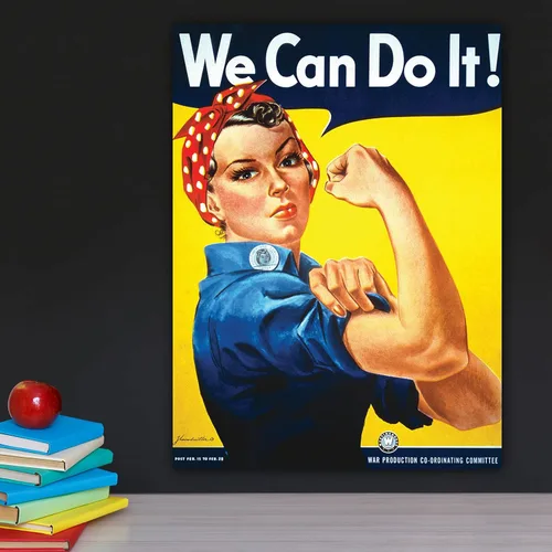 Vista 4 de Palace Learning Póster de We Can Do It - Rosie the Riveter - Westinghouse Girl - Póster de la Segunda Guerra Mundial - Láminado (18 x 24 pulgadas)