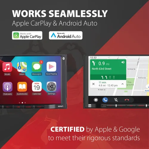 Vista 2 de Dual Electronics DCPA71 Estéreo de coche de 7 pulgadas con certificación Apple Carplay Android Auto Radio de estéreo de coche de pantalla táctil