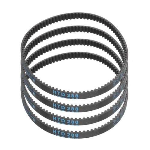 Vista 102 de uxcell 4 piezas HTD-3M Correa de Distribución de Goma 48 Dientes, Longitud de Paso 144mm x Ancho 6mm x Altura 2.4mm, Correa de Polea de Distribución