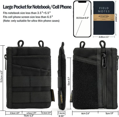 Vista 4 de VIPERADE VE16 - Bolsa EDC para hombre, organizador de bolsillo multiherramienta para equipos EDC