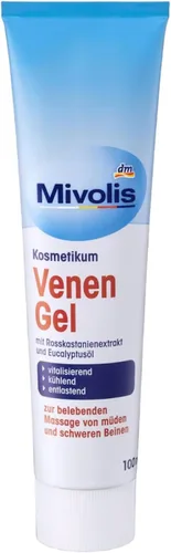 Vista 7 de Mivolis Gel de vena dm con extracto de castaño de indias y aceite de eucalipto, 3.4 fl oz / 3,38 oz