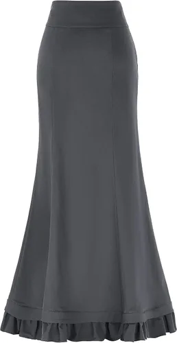 Vista 2 de Belle Poque BP203 - Falda de sirena con volantes estilo victoriano para mujer