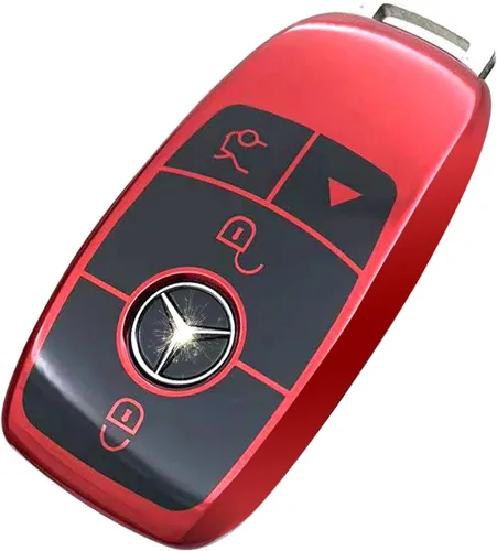 Vista 7 de Creativity Funda para llave de Mercedes Benz. Hermosa funda de TPU compatible con CLS CLK AMG ML C CL E S SL SLK G GLC GLE GLS M R Smart Remote Key