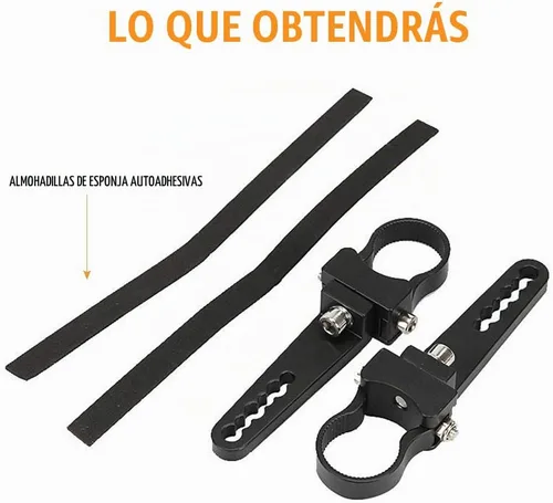 Vista 3 de Auxbeam Kit de soporte de montaje de 1.75 pulgadas, abrazaderas de jaula enrollable para barra de luz LED oculta, Jeep Wrangler, camiones