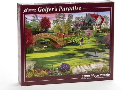 Vista 2 de Vermont Christmas Company Rompecabezas de 1000 piezas del paraíso del golfista