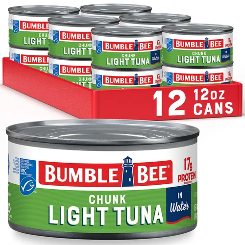 Vista 11 de Bumble Bee Atún Claro en Trozos en Aceite, Lata de 5 Onzas - Atún Listado Capturado Salvaje - 22g de Proteína por Porción - Mariscos Sostenibles