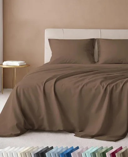 Vista 11 de California Design Den Juego de sábanas tamaño King, 100% algodón, sábanas lujosas de 600 hilos con bolsillo profundo, ropa de cama duradera con 16