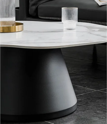 Vista 4 de Mesa de té para sala de estar, mesa auxiliar moderna hecha a mano, mesa de centro giratoria, pequeña, decoración de oficina, mesa de centro