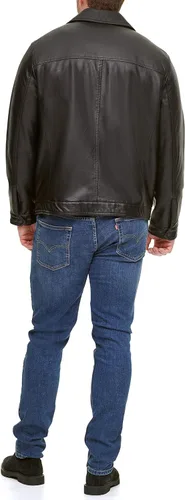 Vista 2 de Tommy Hilfiger Chaqueta clásica de piel sintética para hombre