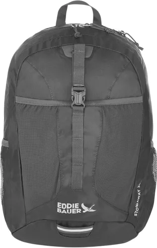 Vista 28 de Eddie Bauer Stowaway Mochila Empacable Viaje Exterior Ligera Plegable Duradera Poliéster Ripstop 30L - Cereza Negra