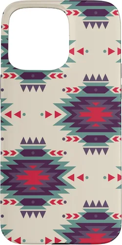 Vista 31 de Funda única con diseño azteca navajo rojo turquesa occidental para iPhone 17