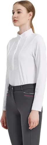 Vista 3 de HR Farm - Camisa de manga larga para mujer, Blanco