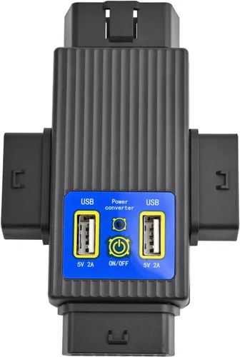 Vista 5 de iKKEGOL OBD2 OBDII de bolsillo completo de 16 pines 1 macho a 3 hembras adaptador convertidor divisor de cable OBD con 2 puertos USB de suministro