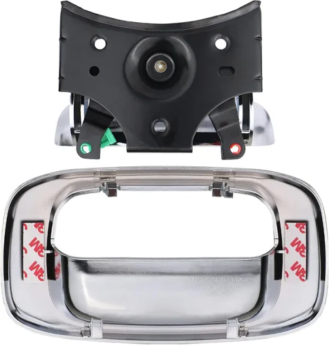 Vista 5 de APPERFiT Pestillo del mango del portón trasero con borde biselado cromado Compatible con Chevrolet Chevy Silverado GMC Sierra 1500 2500 3500 Cromo
