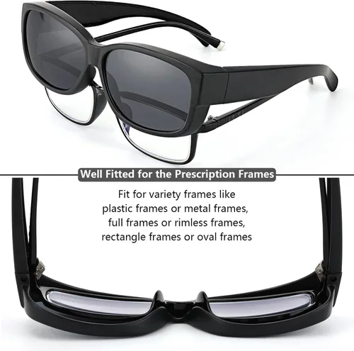 Vista 4 de CAXMAN Gafas de sol polarizadas para lectores o marcos de prescripción con protección UV