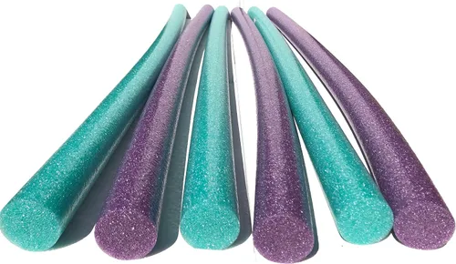 Vista 5 de Solid Core - Fideos de natación extra largos de 60 pulgadas, paquete de 6 fideos de espuma de núcleo sólido de lujo (azul morado)