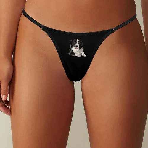 Vista 8 de BAIKUTOUAN Border Collie - Tanga tanga para mujer, braguitas con espalda en T