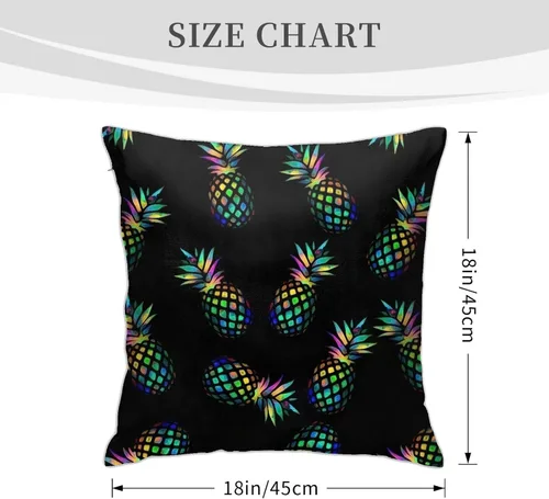 Vista 3 de Funda de almohada decorativa de piñas al revés, fundas de cojín cuadradas estándar para sofá, sala de estar, cama, 18 x 18 pulgadas, color rosa