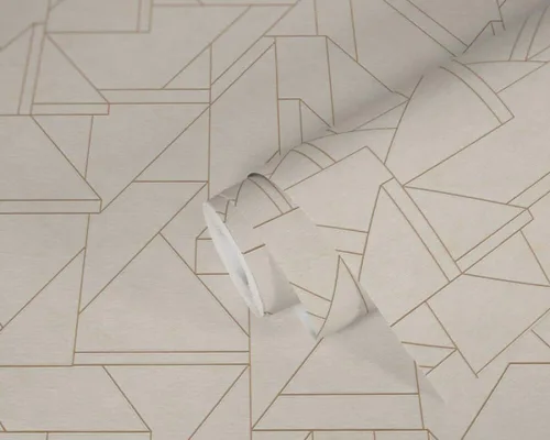 Vista 2 de CONCORD WALLCOVERINGS ™ Papel pintado moderno con textura, pared decorativa de vinilo, crema, dorado, metálico, blanco, 21 pulgadas x 33 pies