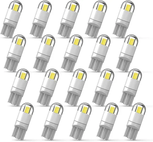 Vista 10 de 194 Bombilla LED para Automóvil, 1.5W, 12V, Blanco, Tipo Cuña T10, Ángulo de Iluminación de 360 Grados, Chipset 2SMD 3030, 4 Chips 3030 de Alto