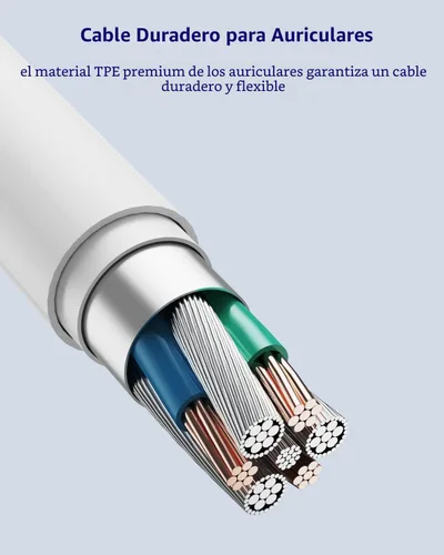 Vista 5 de Paquete de 2 auriculares tipo C con cable para iPhone 15 16 Pro Max, auriculares USB C con micrófono y auriculares con cancelación de ruido remota