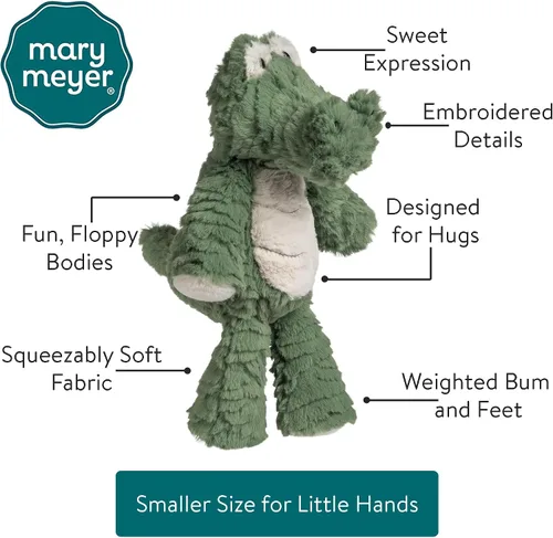 Vista 4 de Mary Meyer Juguete de peluche suave Marshmallow Zoo, 9 pulgadas, Junior Gator