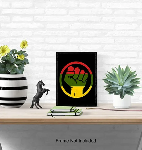 Vista 5 de Black Art - Arte de pared afroamericano - Letrero - Bandera afroamericana - Decoración de habitación de derechos civiles, decoración del hogar