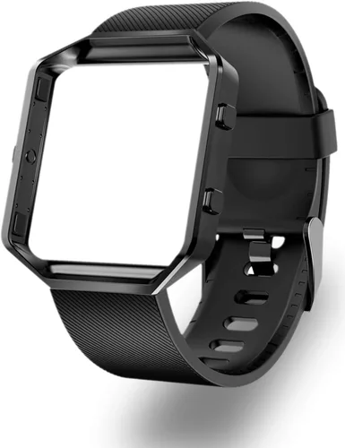 Vista 10 de Correa con marco para reloj Fitbit Blaze de LEEFOX, edición especial, correa de silicón, unisex, S G-10pack Classic+1 Marco Negro